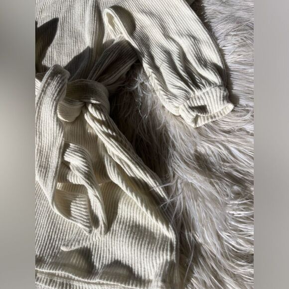 Majorelle white ribbed sweater dress/top large - Picture 7 of 10